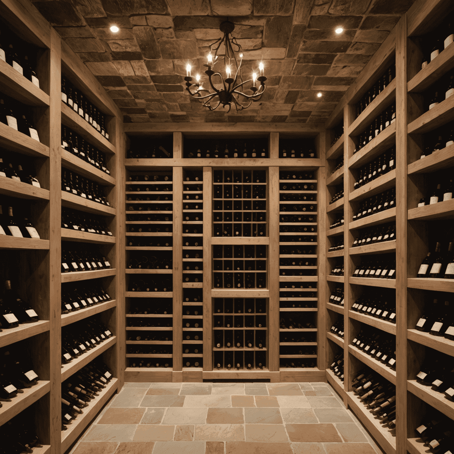 The elegant Plinkoverse wine cellar, showcasing rows of carefully stored wine bottles